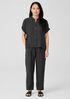 Puckered Organic Linen Tapered Pant