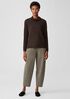 Organic Cotton Melange Crepe Lantern Pant