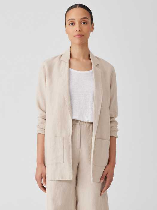 Organic Linen Long Blazer