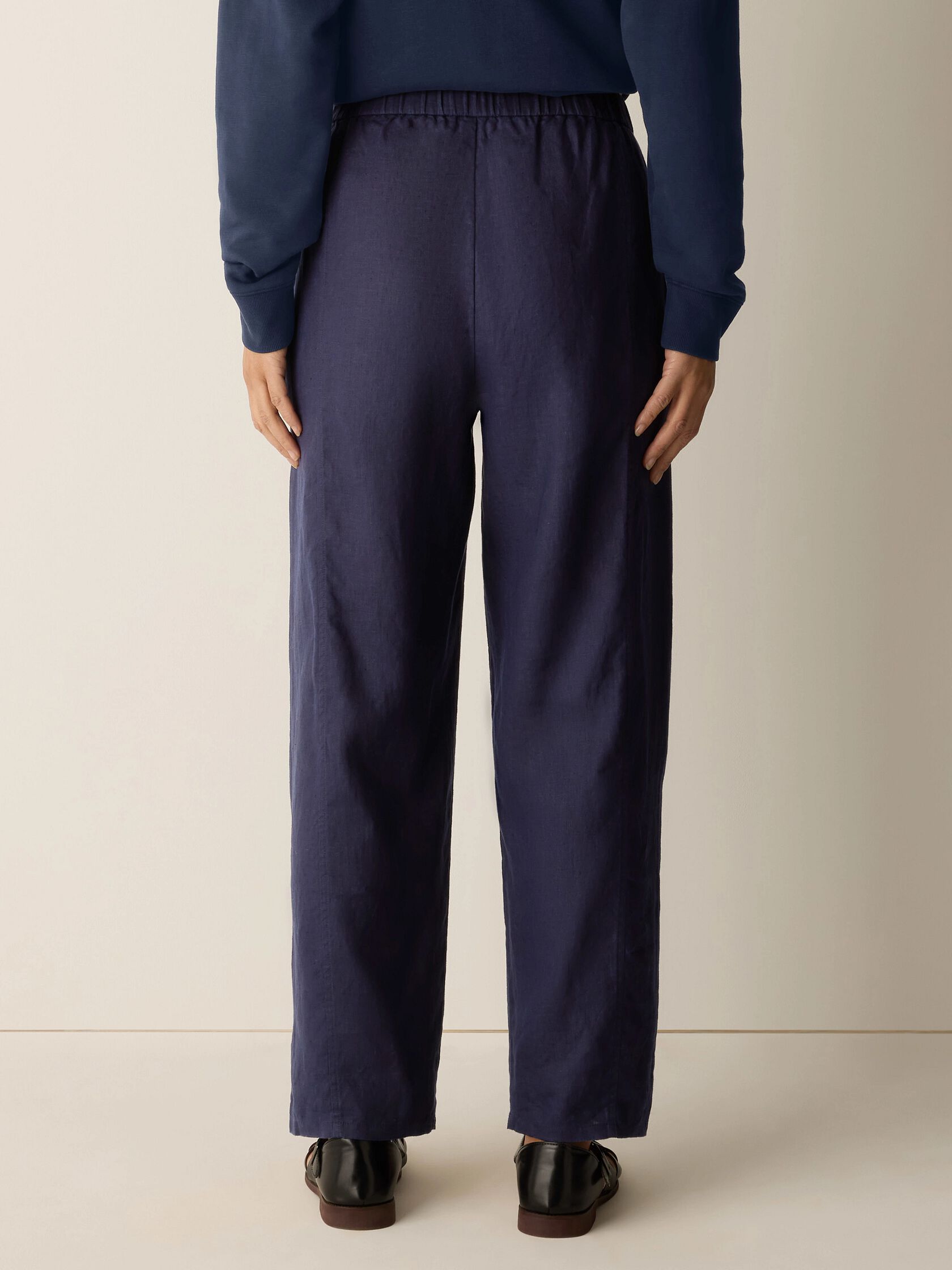 Organic Linen Pleated Lantern Pant