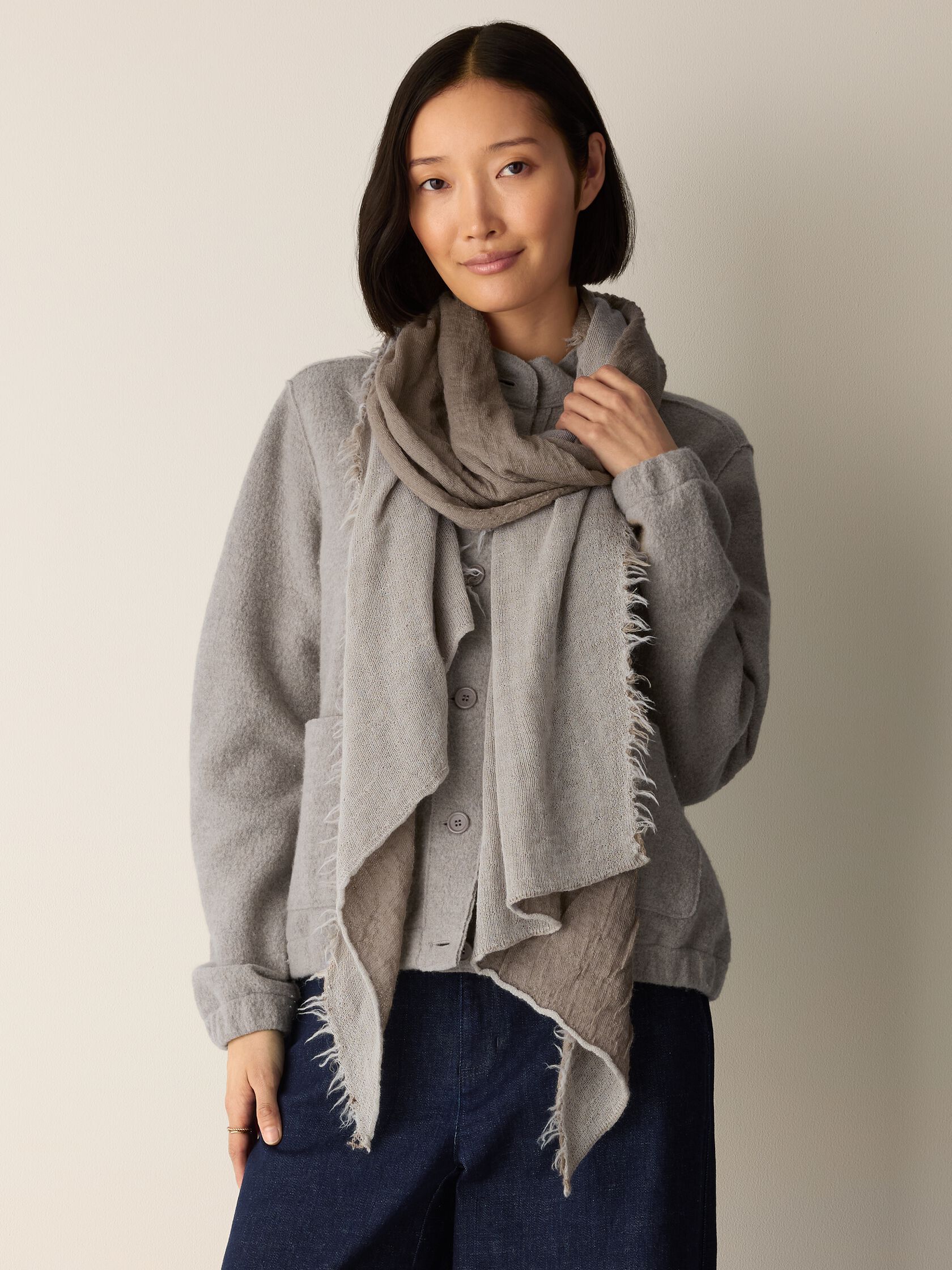 Textured Alpaca Silk Scarf