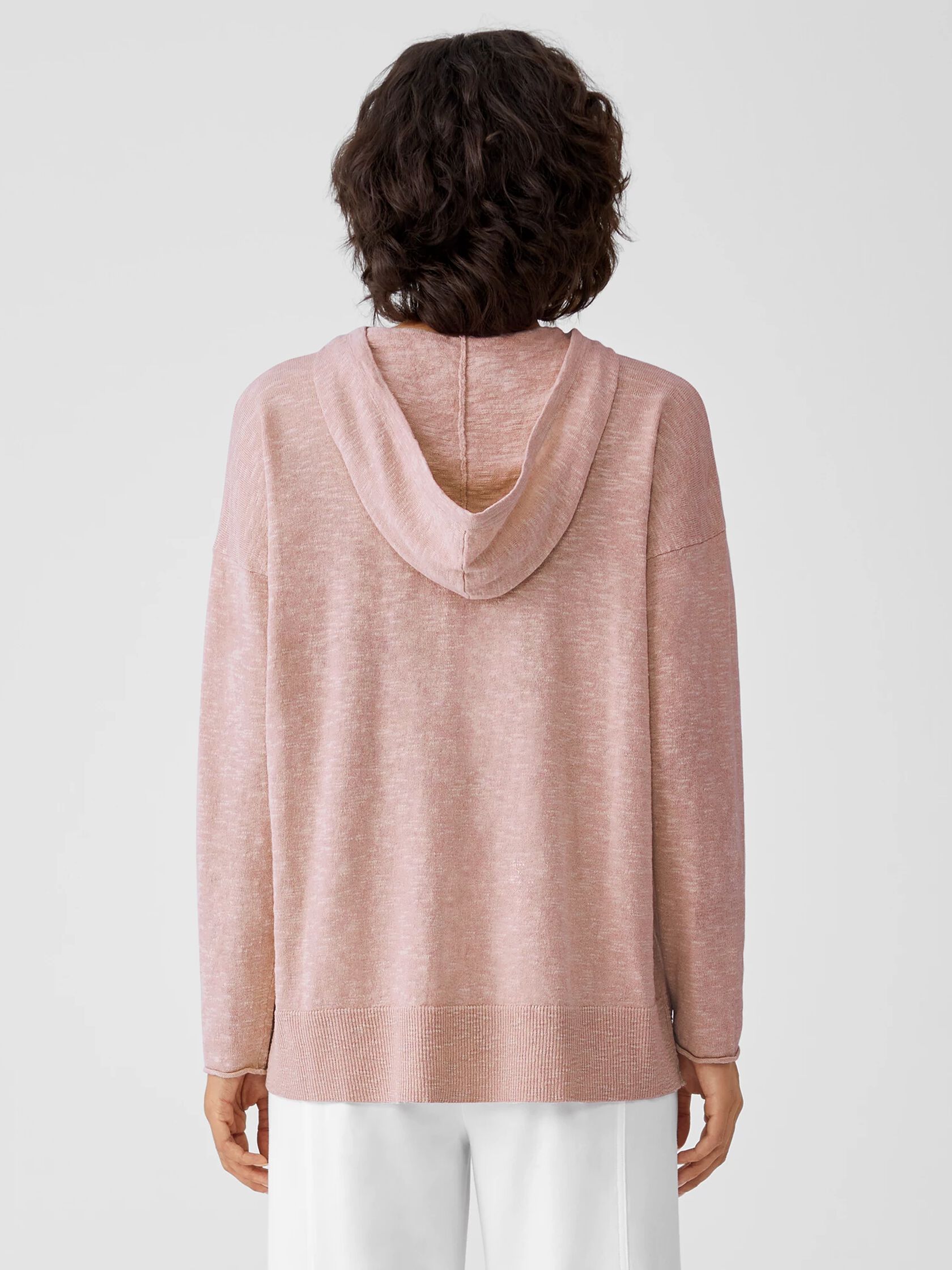 Organic Cotton Linen Slub Hooded Top