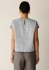 Striped Linen Sheen Square Top