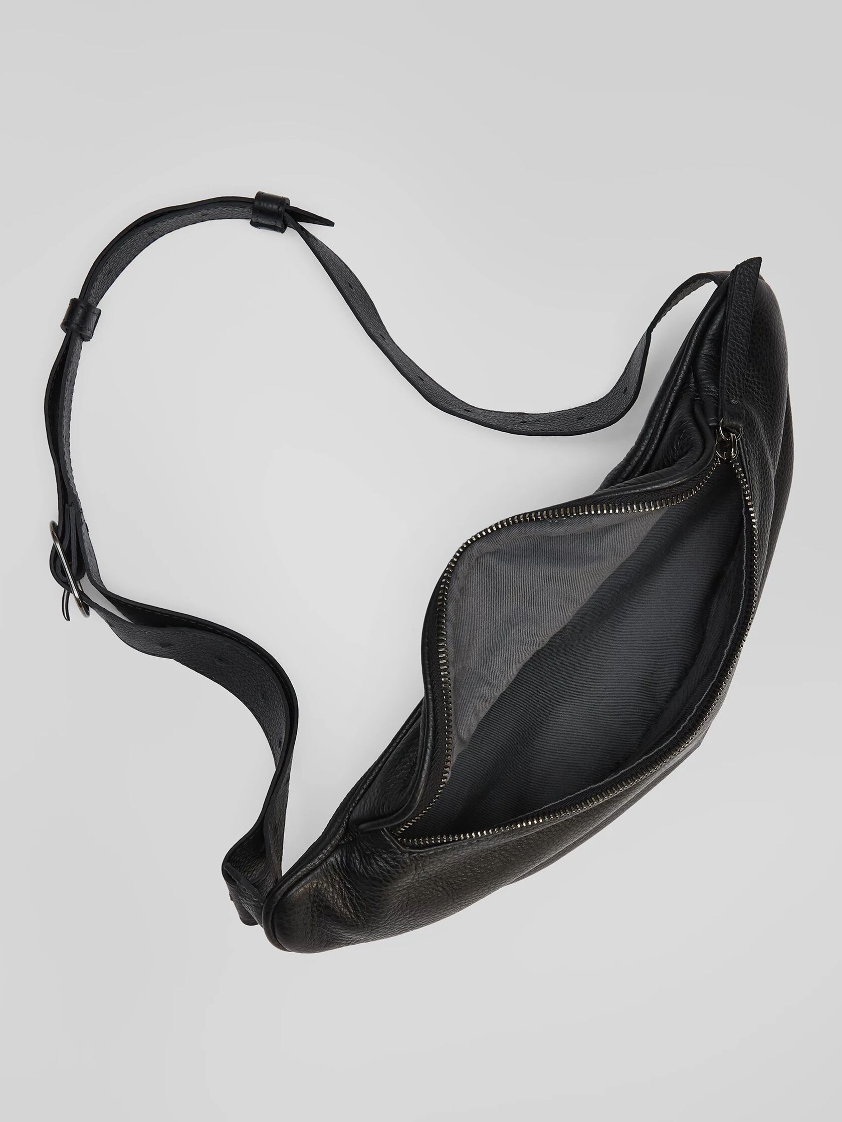 Grainy Italian Leather Belt Bag