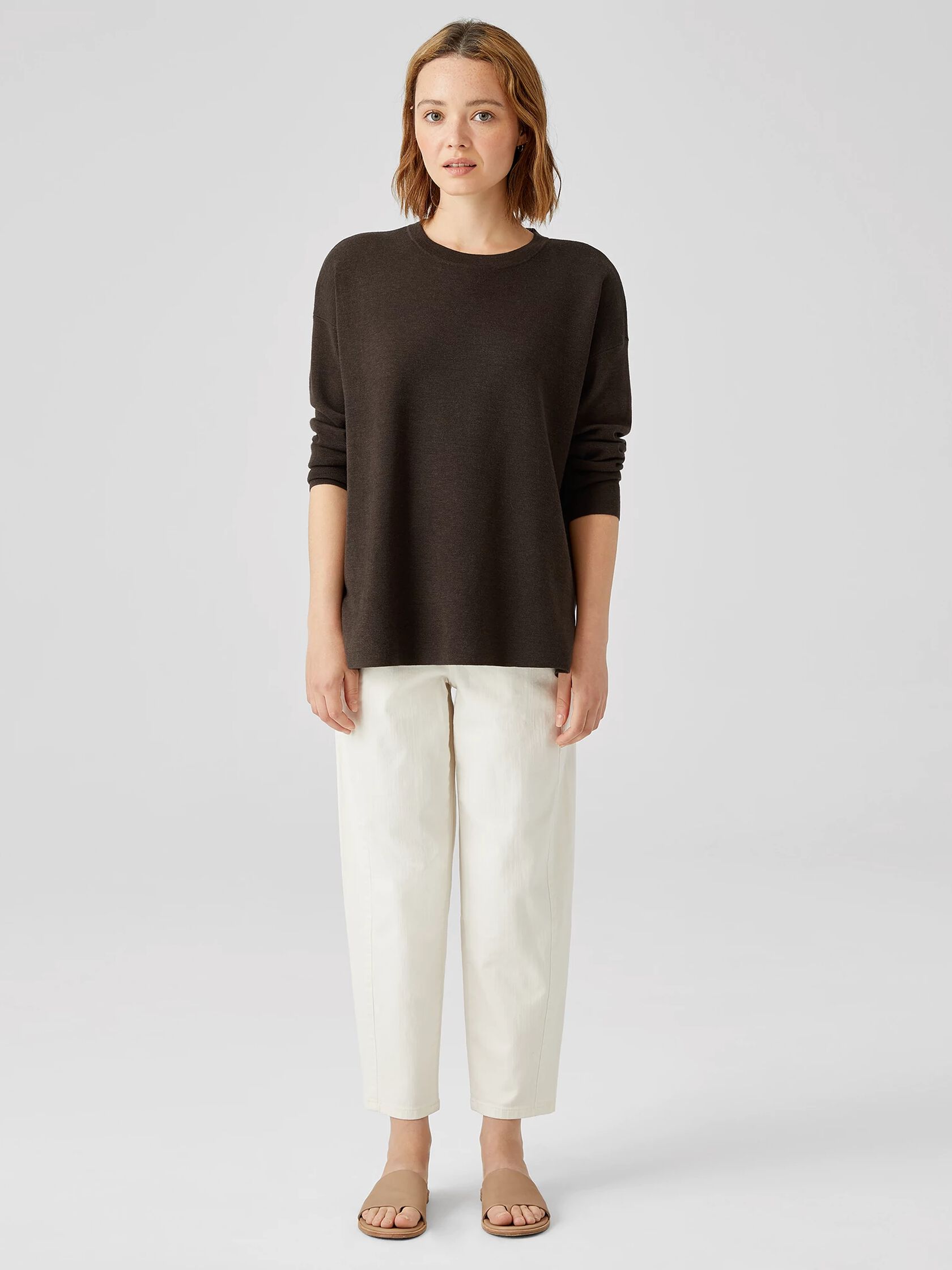 Ultrafine Merino Crew Neck Top in Responsible Wool