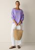 Garment-Dyed Organic Cotton Terry Bateau Neck Top