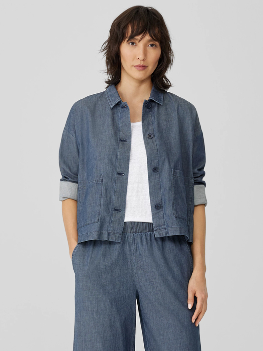 Airy Organic Cotton Twill Jacket | EILEEN FISHER