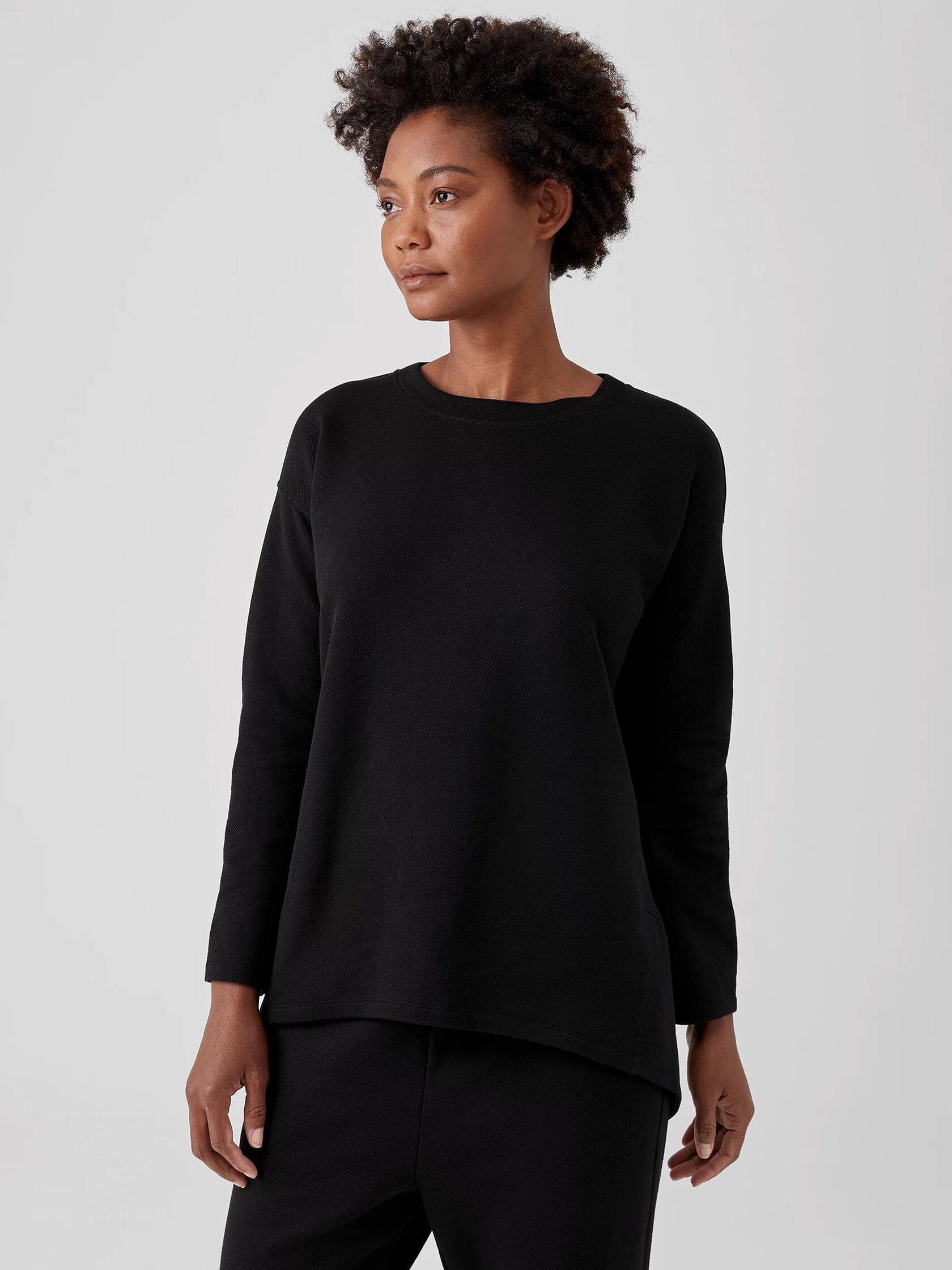 Organic Cotton Knit Twill Top