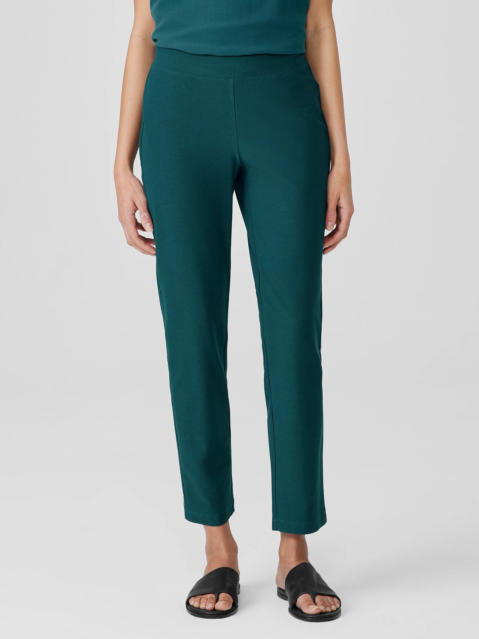 Washable Stretch Crepe Slim Pant