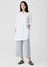 Handkerchief Linen Mandarin Collar Long Shirt