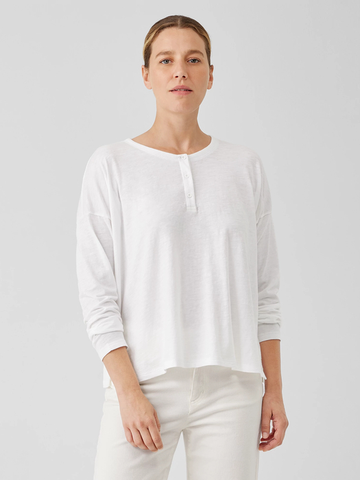 Organic Cotton Slub Henley Top