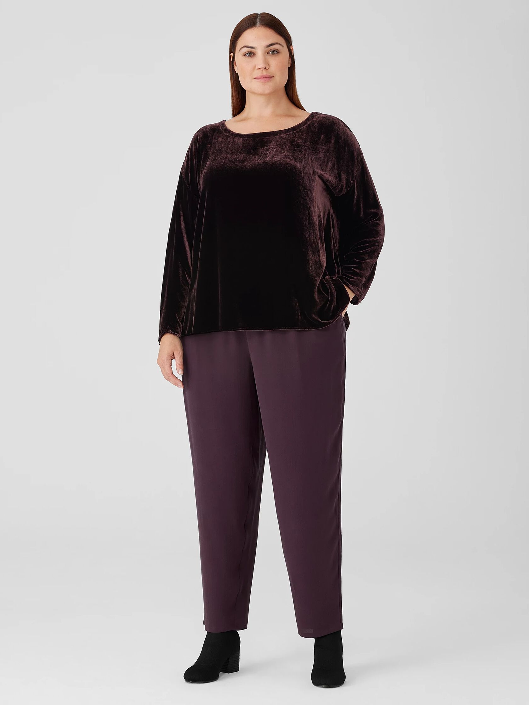 Silk Georgette Crepe Tapered Pant