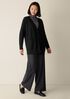 Fine Felted Wool Long Cardigan in Regenerative Wool
