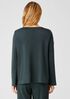 Cozy Organic Cotton Interlock Jewel Neck Top