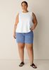 Cotton Stretch Denim Shorts