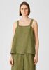 Washed Organic Linen Delave Tank