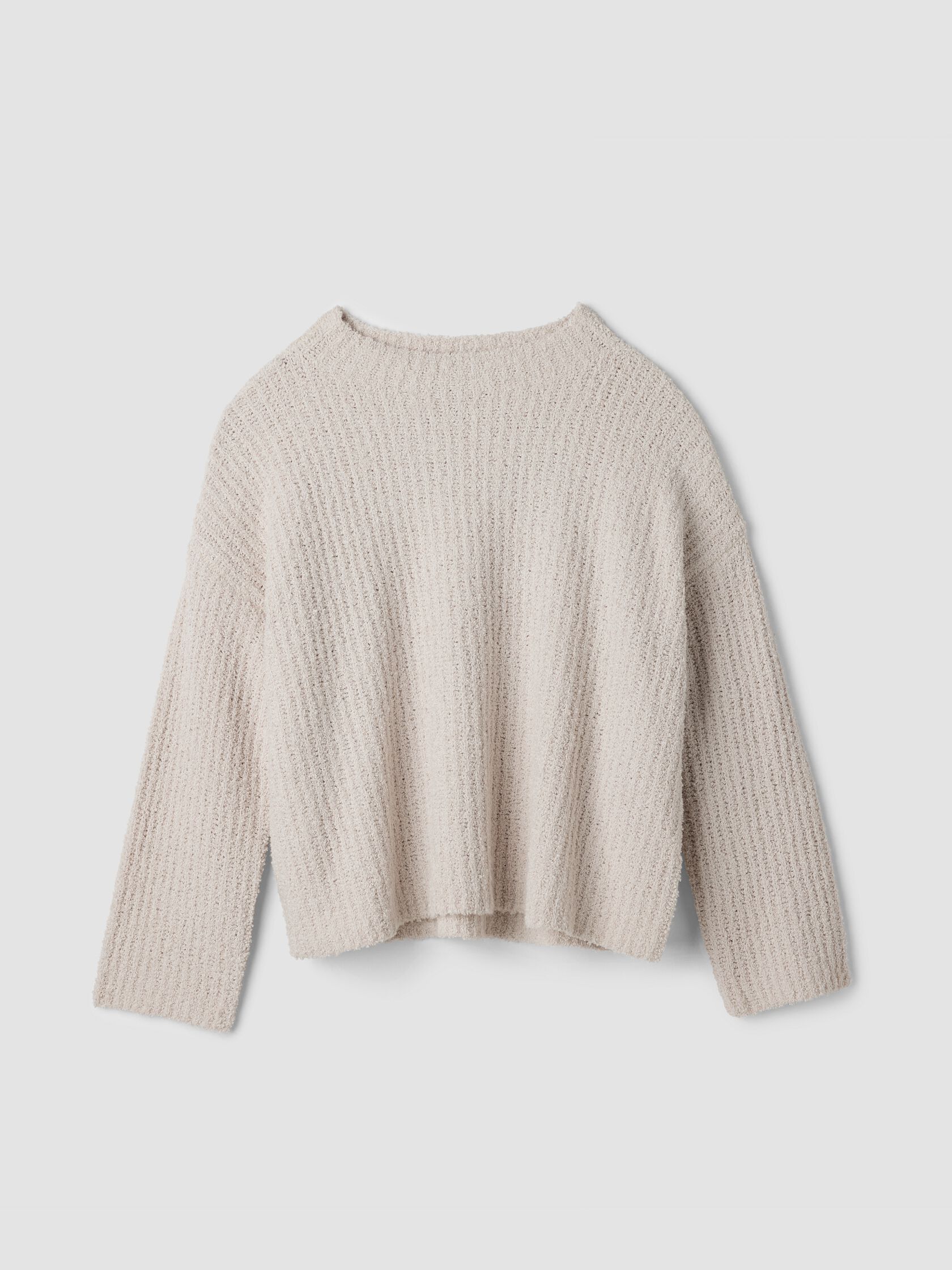Organic Cotton Fluff Funnel Neck Top