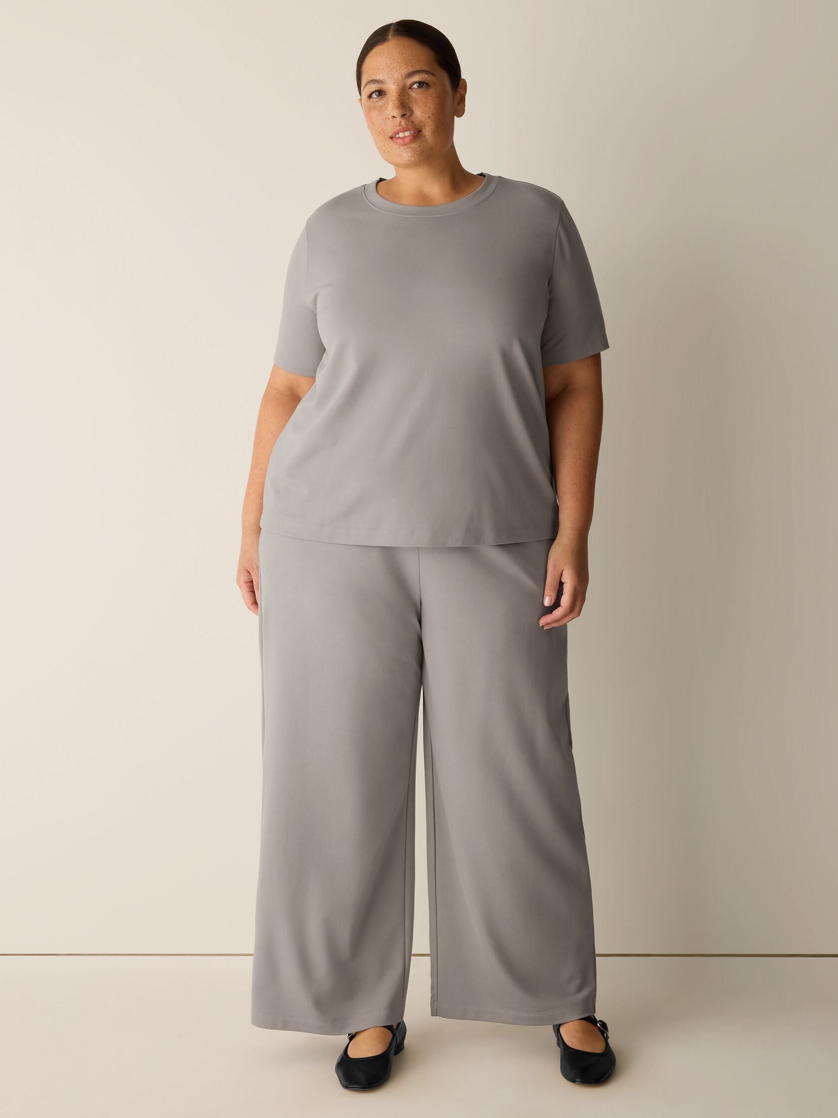 Extra-Fine Ponte Wide-Leg Pant