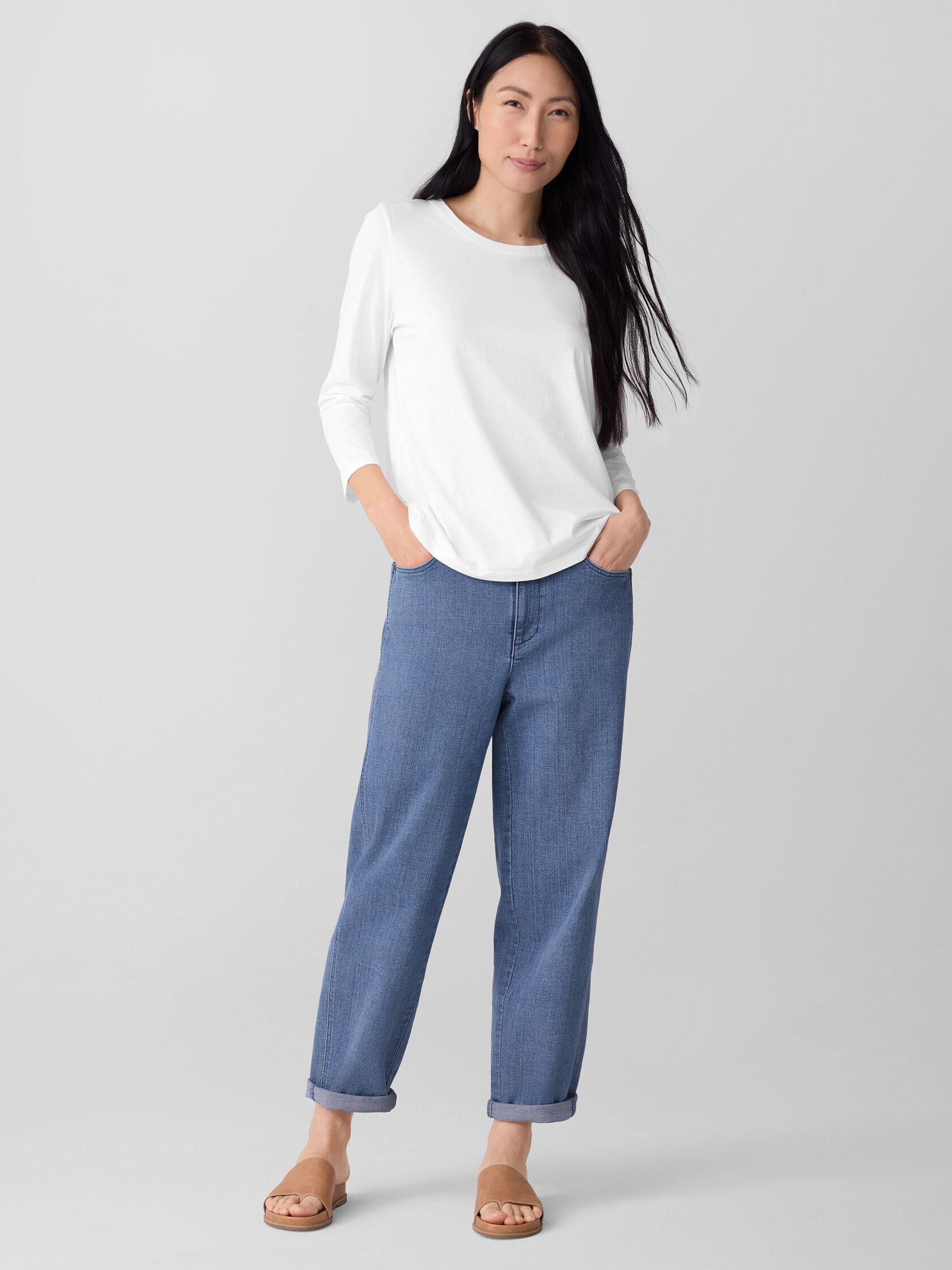 Organic Pima Cotton Jersey Long-Sleeve Tee