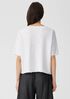Organic Linen Cotton Slub Bateau Neck Top