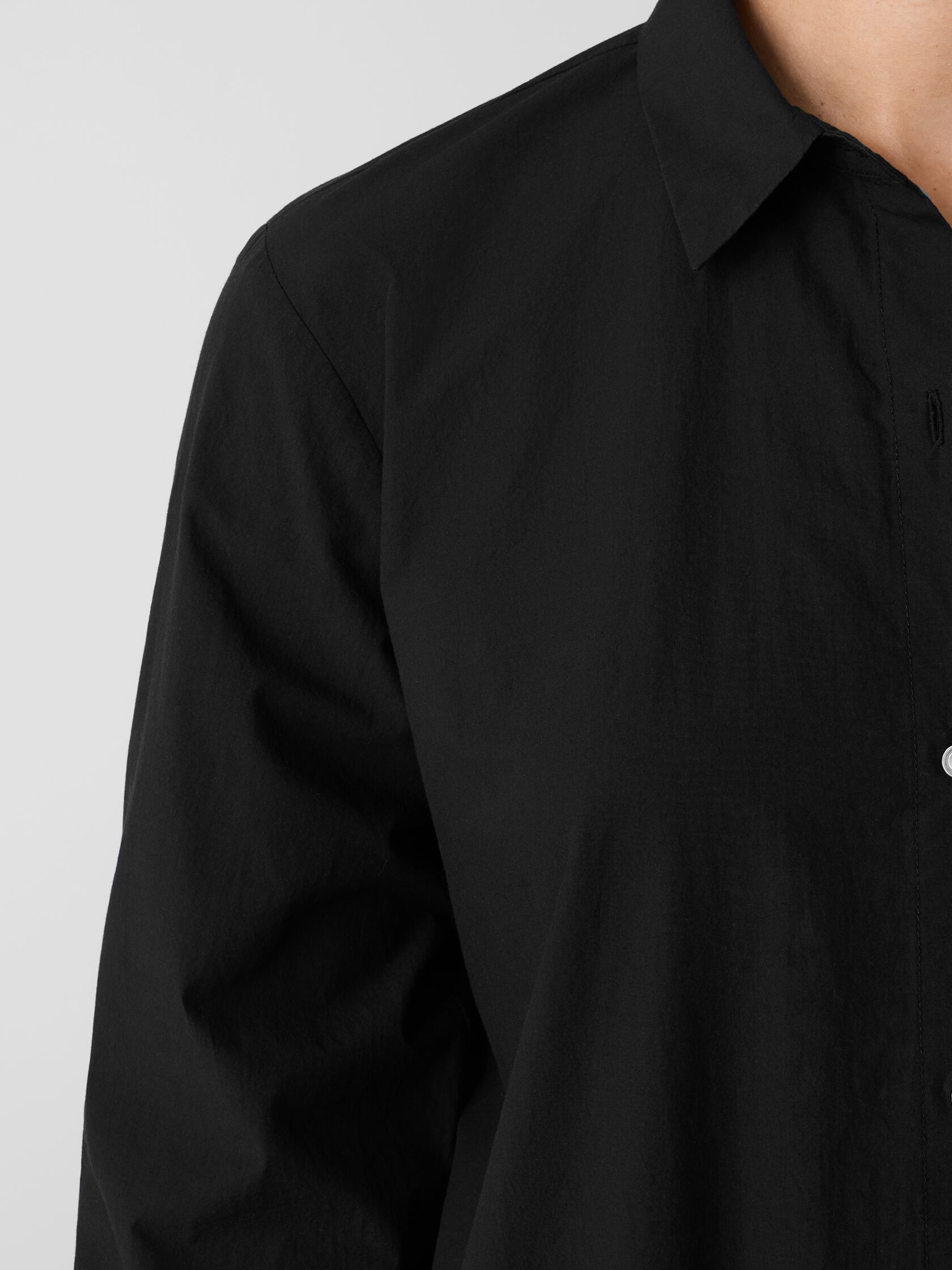 Washed Organic Cotton Poplin Classic Collar Shirt