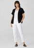 Peruvian Organic Cotton Boucle Hooded Cardigan
