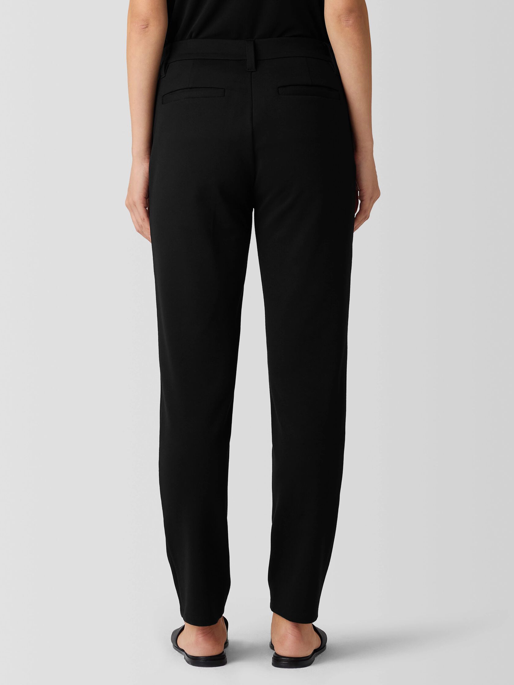 Washable Flex Ponte Tapered Trouser Pant