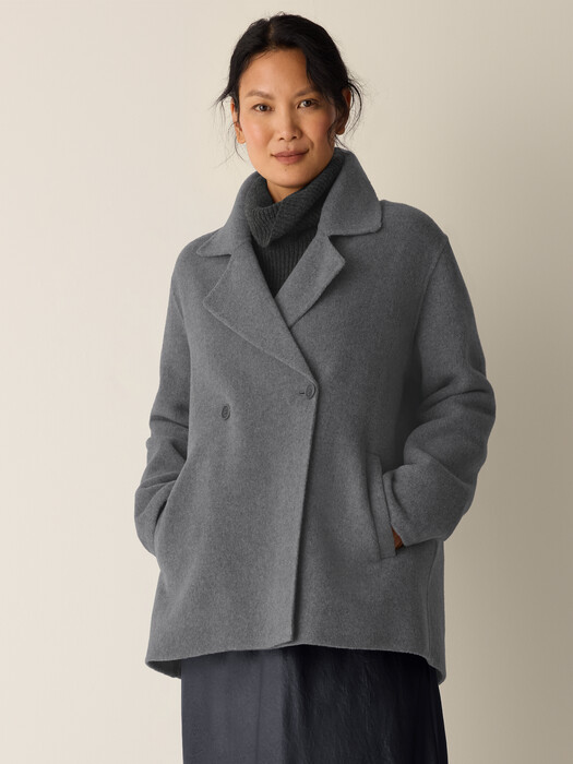 Doubleface Wool Cloud Short Coat