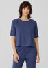 Cotton Hemp Melange Crew Neck Top