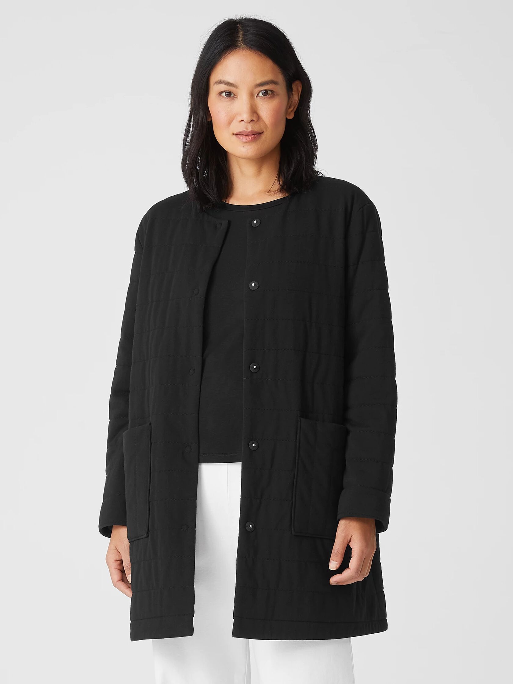 Traceable Organic Cotton Jersey Quilted Jacket
