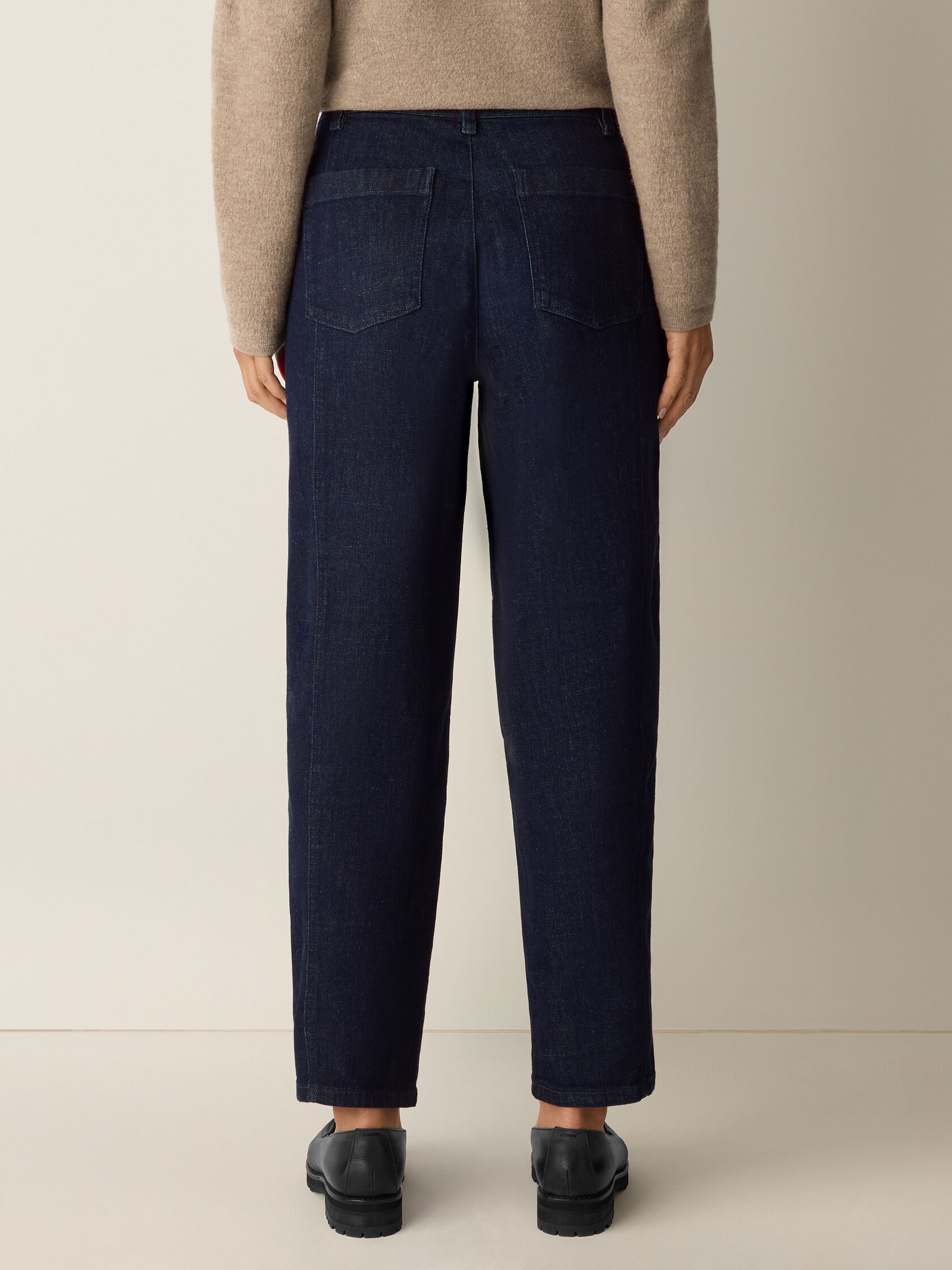Cotton Stretch Denim Lantern Jean