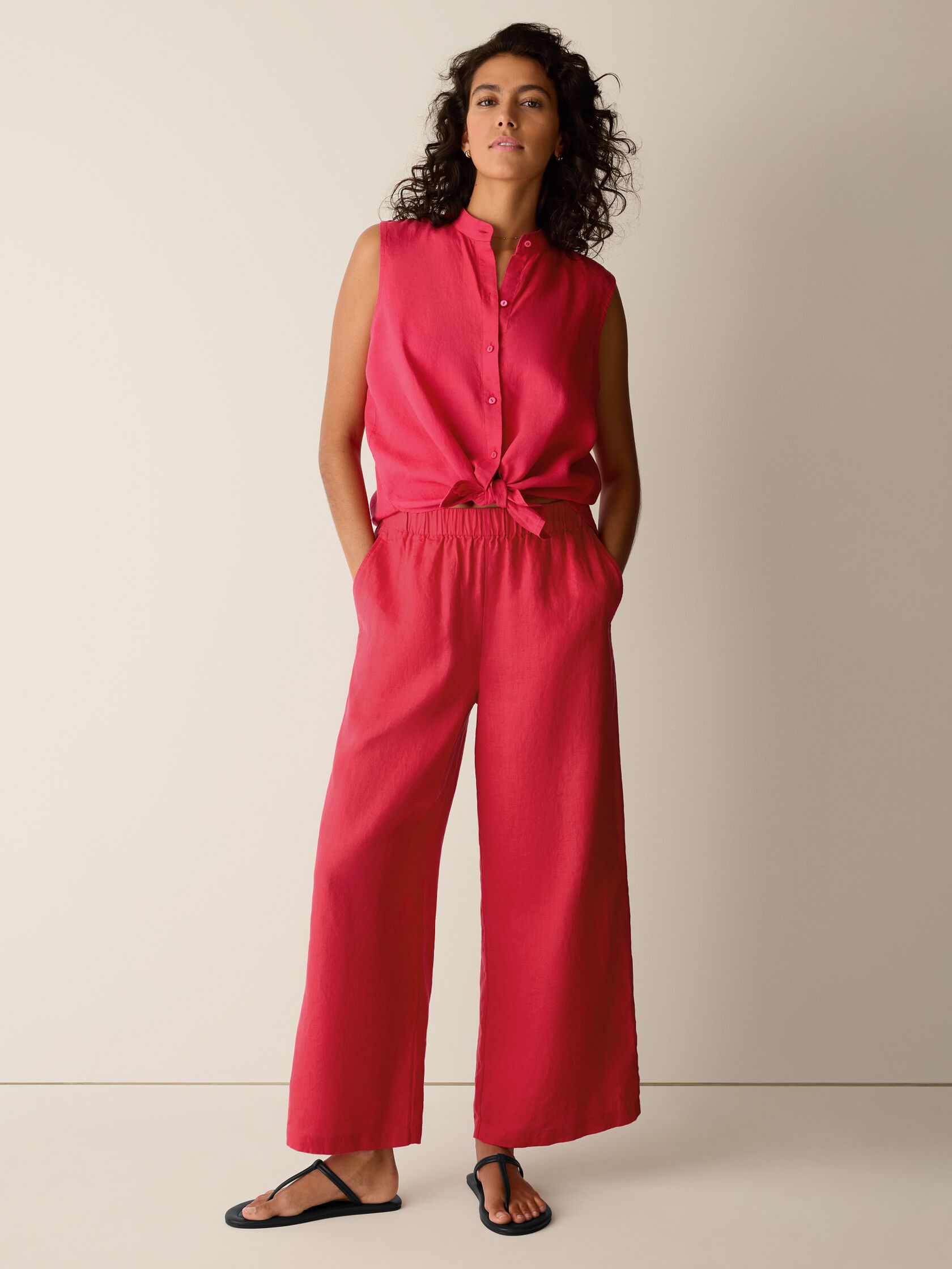 Organic Linen Wide-Leg Pant