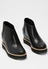Caddy Wedge Bootie in Embossed Leather