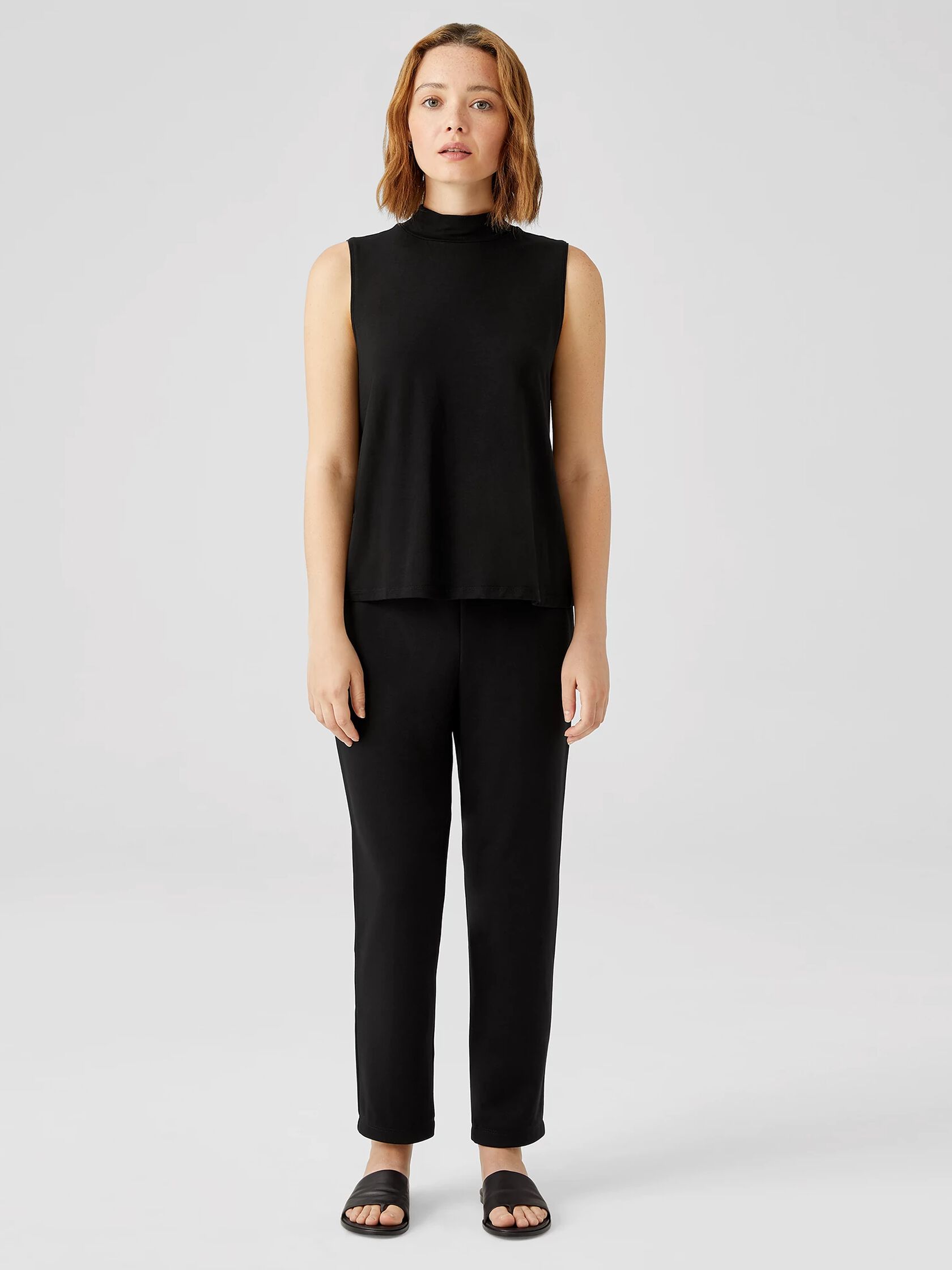Fine Jersey Mock Neck Tank