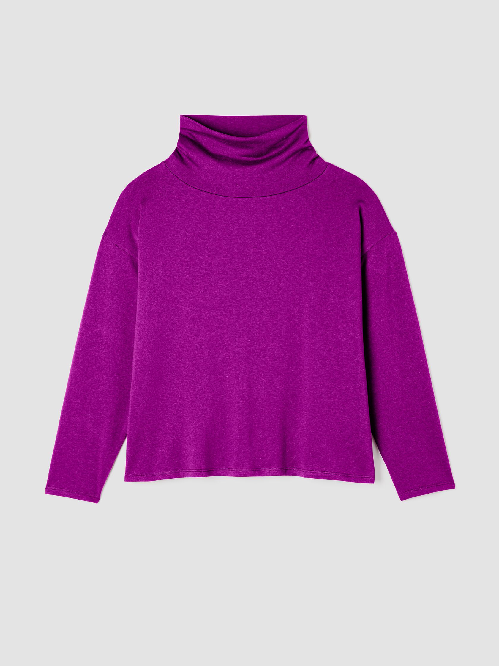 Cozy Brushed Terry Hug Funnel Neck Top