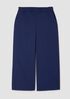 Stretch Organic Cotton Poplin Wide-Leg Pant