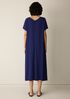 Silk Georgette Crepe V-Neck Dress
