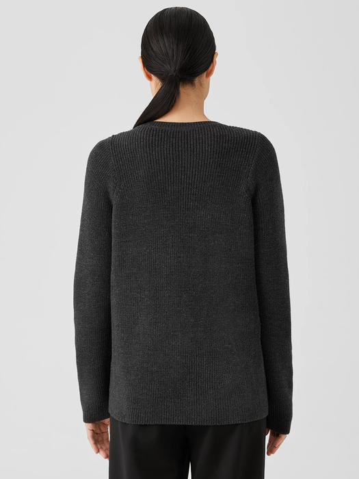 Merino Crew Neck Top in Responsible Wool