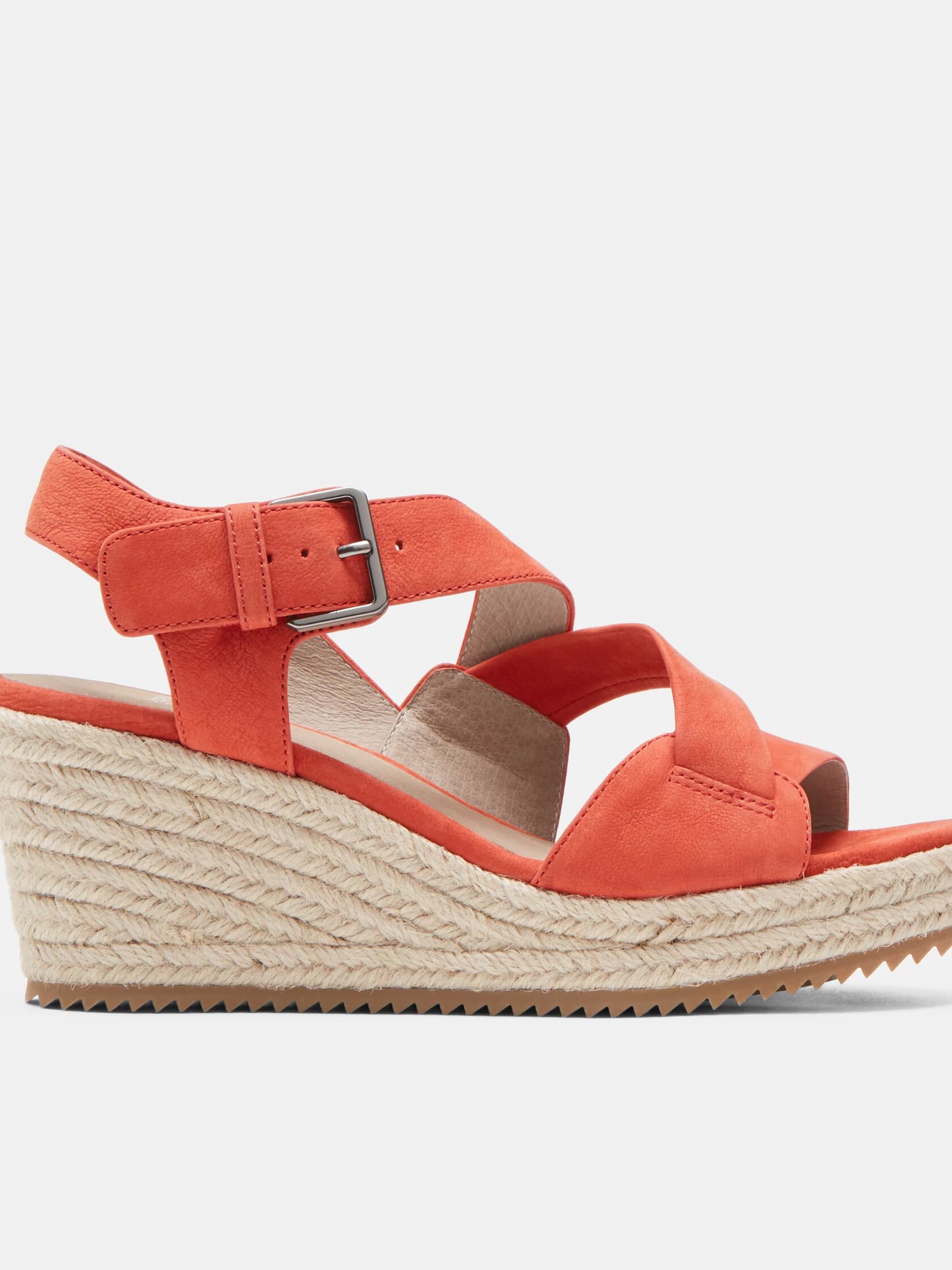 Beckon Tumbled Nubuck Espadrille Wedge