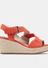 Beckon Tumbled Nubuck Espadrille Wedge