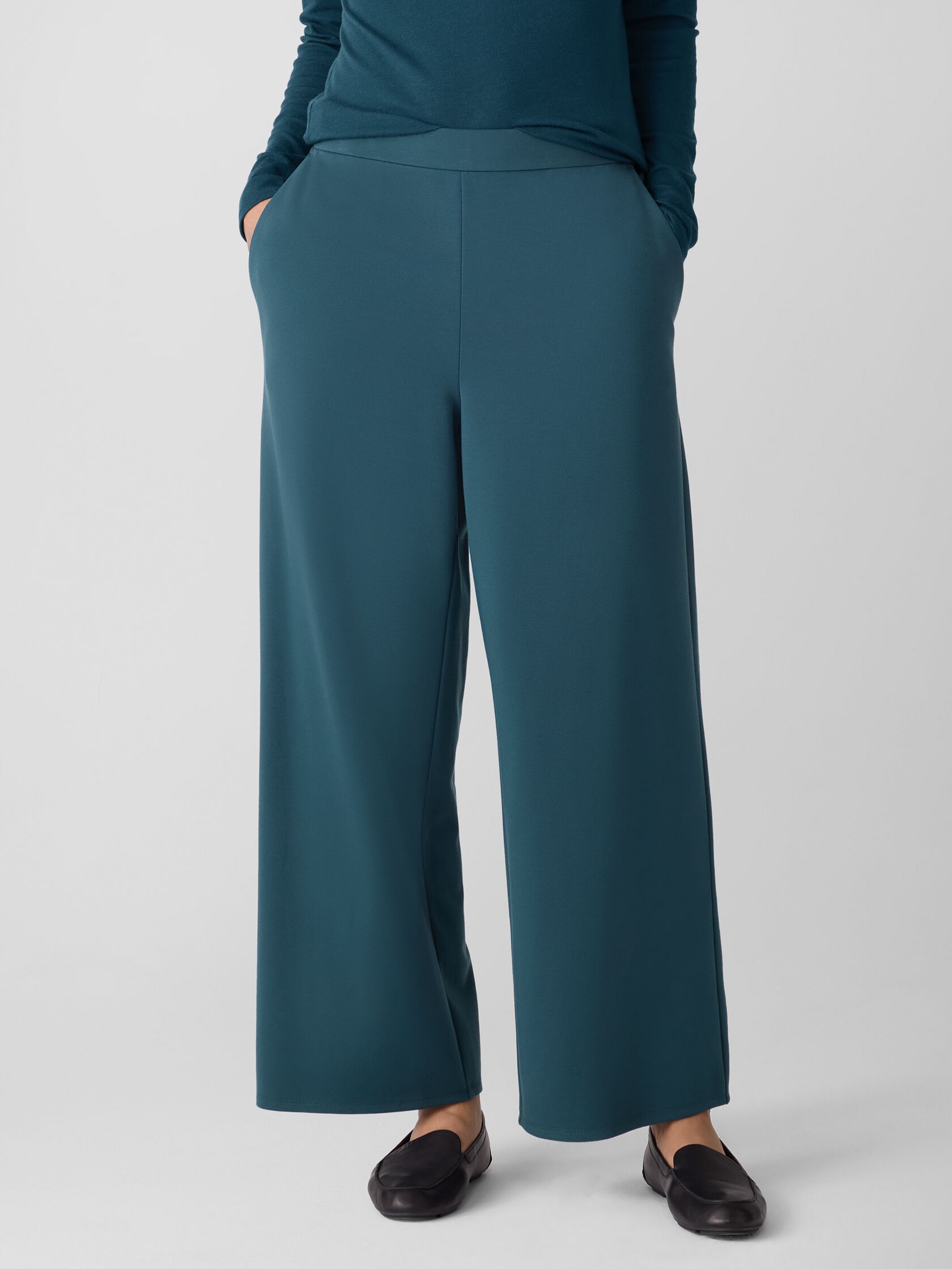 Washable Flex Ponte Wide-Leg Pant