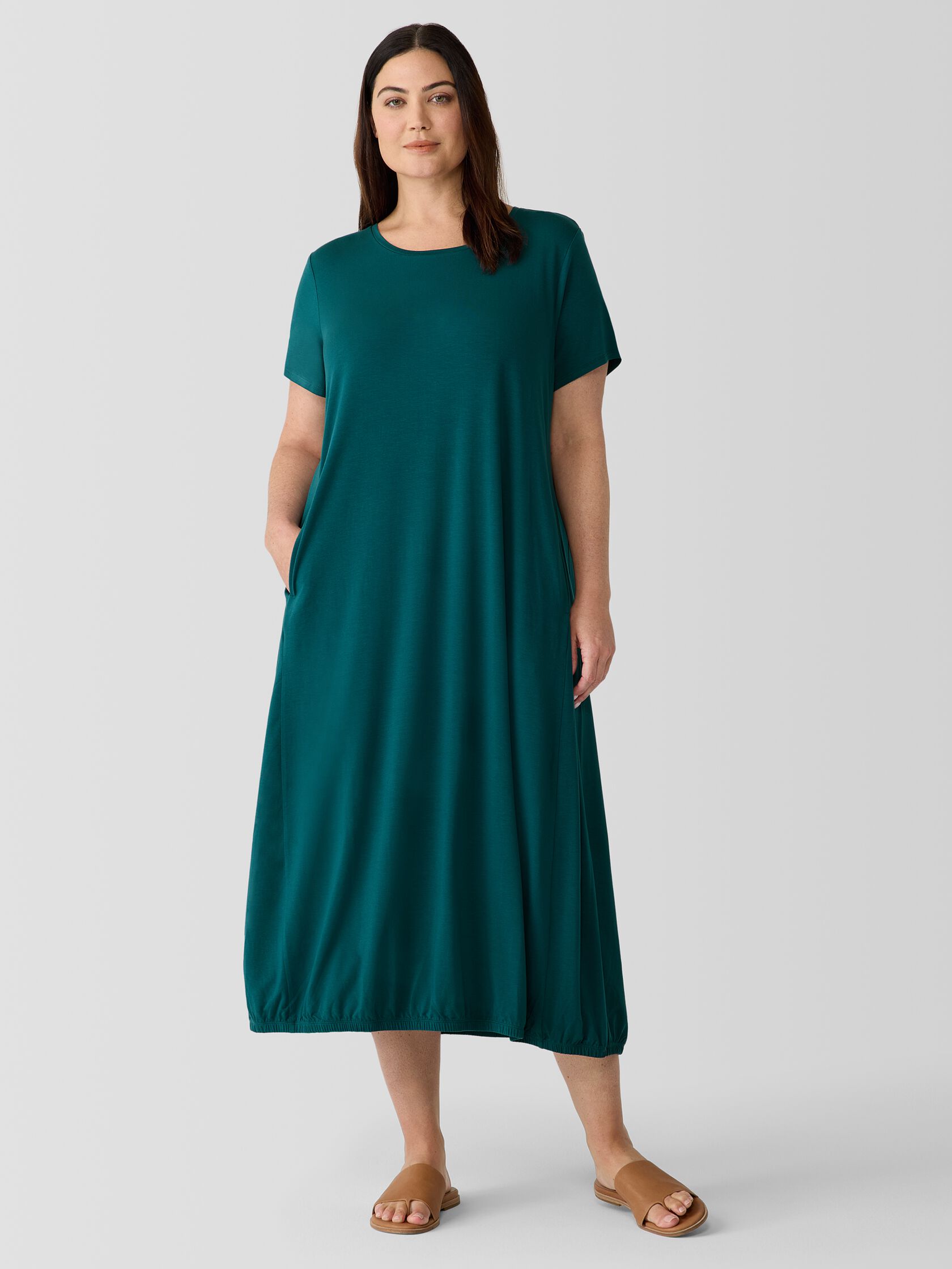 Fine Jersey Lantern Dress