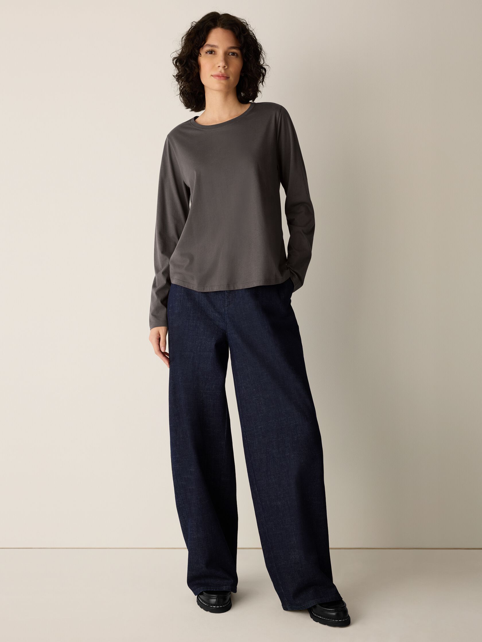 Organic Pima Cotton Jersey Long-Sleeve Tee