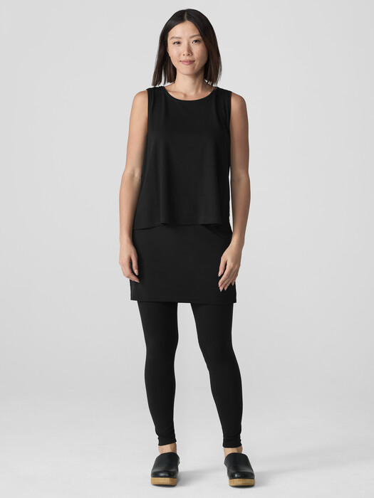 Stretch Jersey Knit Skirted Legging