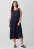 Crushed Silk Tiered Dress
