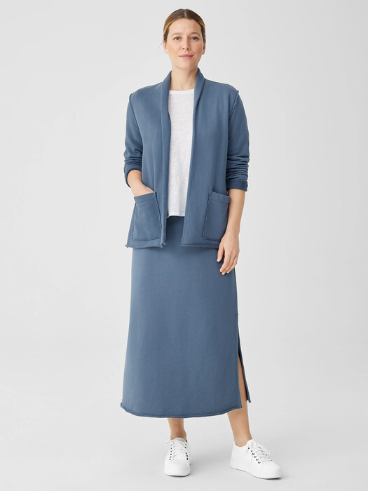 Organic Cotton French Terry Shawl Collar Jacket