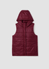 Eggshell Recycled Nylon Vest with Removable Hood