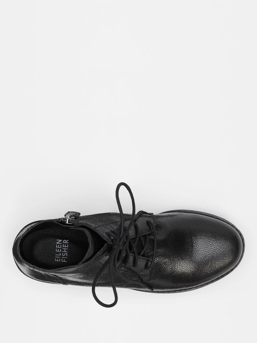 Crew Embossed Leather Lace-Up Bootie