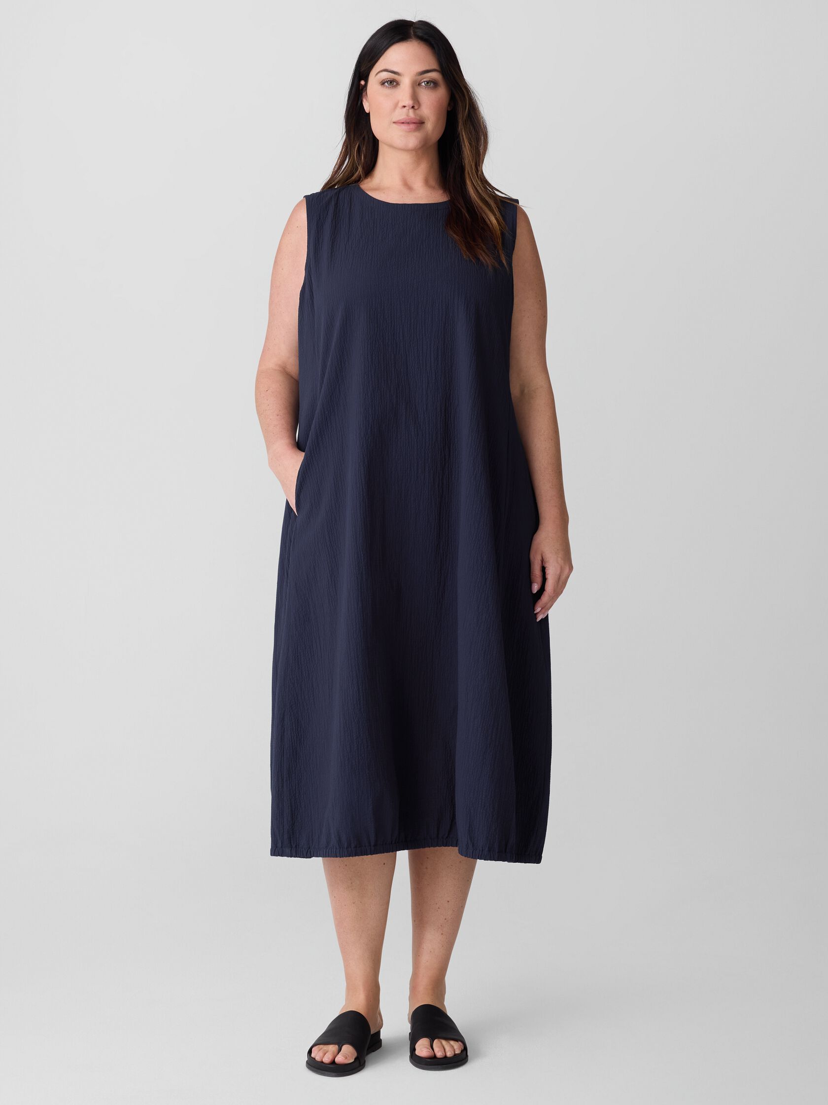 Organic Cotton Pucker Lantern Dress