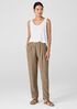 Puckered Organic Linen Tapered Pant